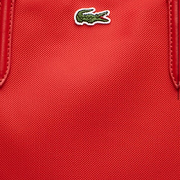 Lacoste Red Solid Tote Bag - Picture 7 of 16
